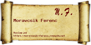 Moravcsik Ferenc névjegykártya